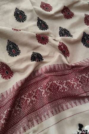 Off-white Baluchari Sharee