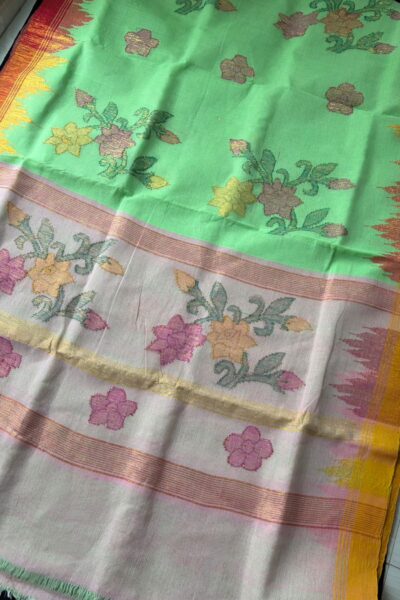 Shapla Motif Manipuri Sharee