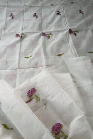 Purple Rose Dotari Silk Sharee