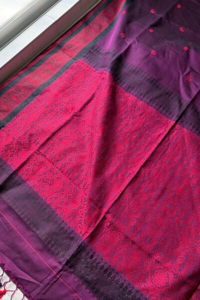 Purple Marslise Cotton Sharee