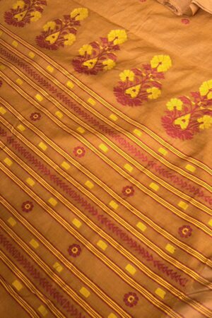 Mustard Yellow Cotton Sharee