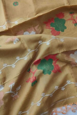 Tangail Manipuri Motif Sharee (Yellow)