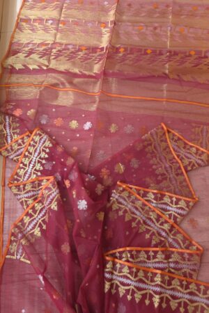 80 Count Half Silk Jamdani Saree