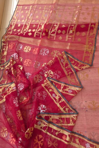 80 Count Half Silk Jamdani Saree
